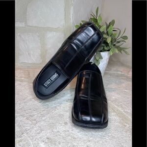 Stacy Adams black dress loafers sz 4
